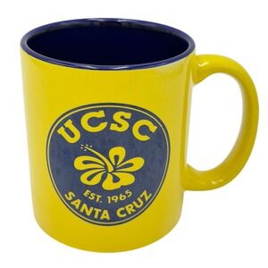 UCSC University Of Santa Cruz Mug Yellow Hibiscus Flower Logo Coffee Cup Tea